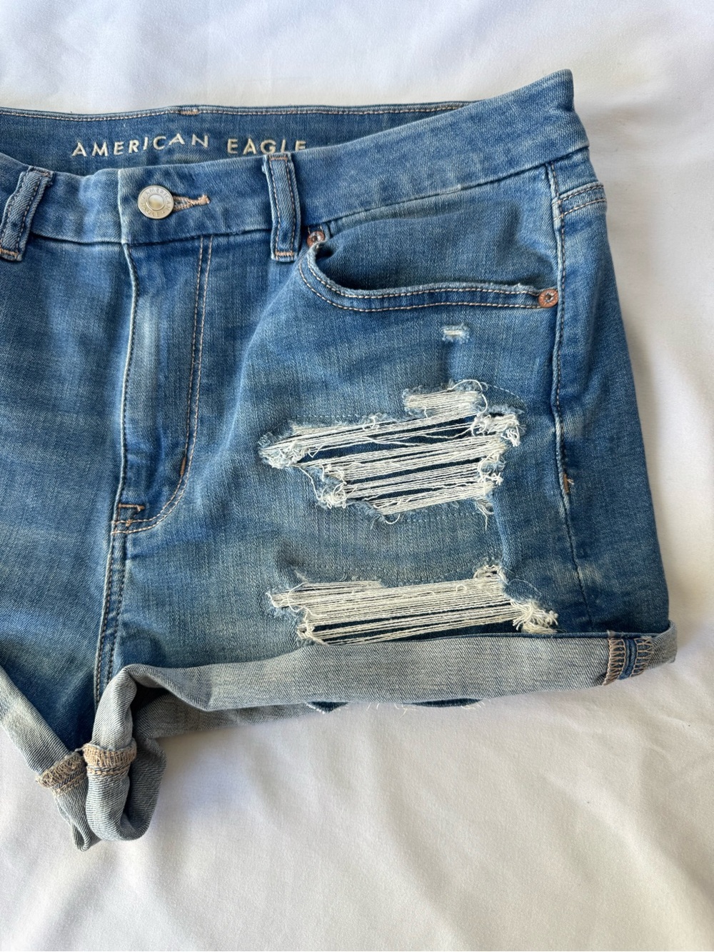 American Eagle Outfitters Next Level Stretch Curvy High-Rise Shortie Size 12 - Picture 2 of 11